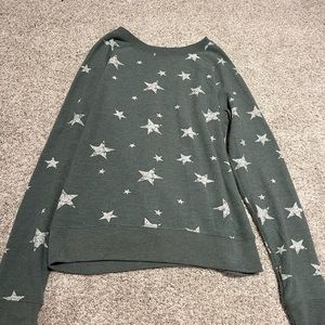 Women Blue Star Sweater